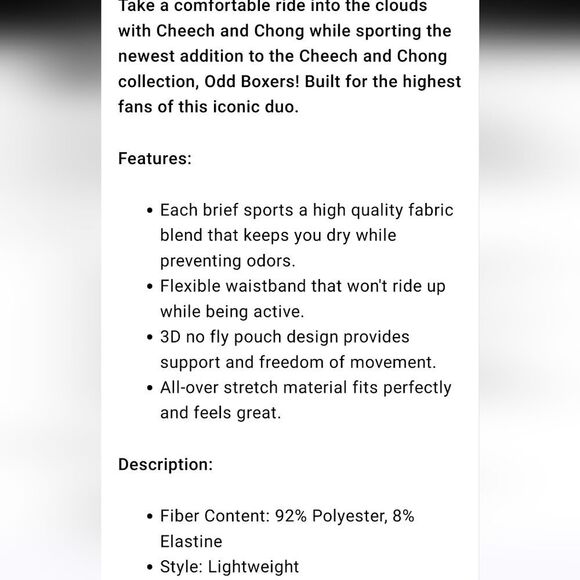 Odd Sox Cheech & Chong Lowrider Boxer Brief - Picture 6 of 9